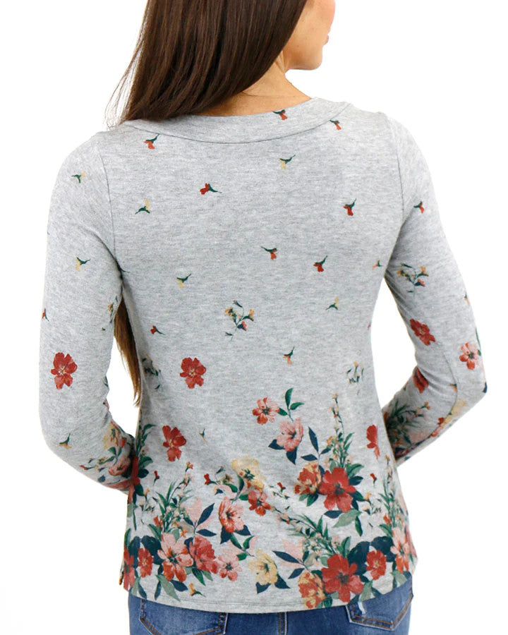 Grace and Lace- Garden Pullover in Tossed Floral