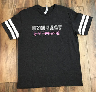 Gymnast, Yeah I Do Flips & Stuff - Dark Grey (Youth XL)