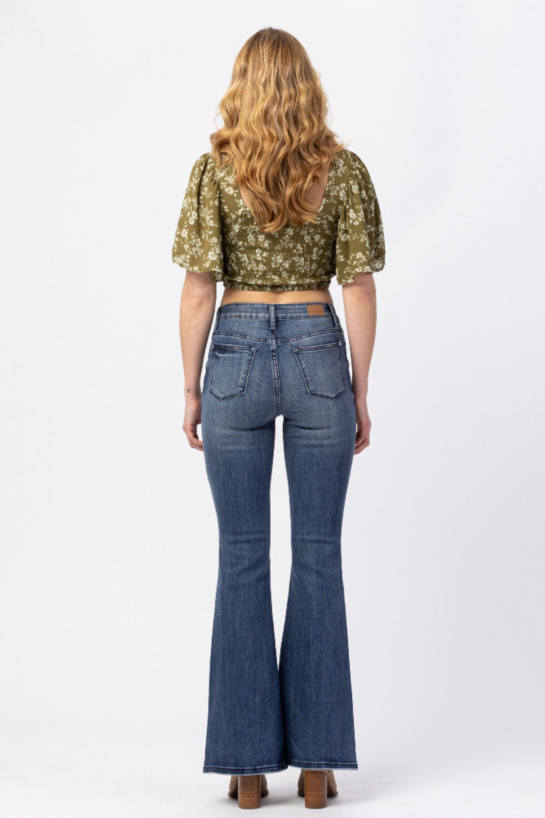 Judy Blue Howdy High Waist Contrast Trouser Flare Jean