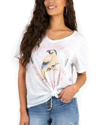 Grace and Lace Burnout Graphic Tee - Meet Me in Paradise