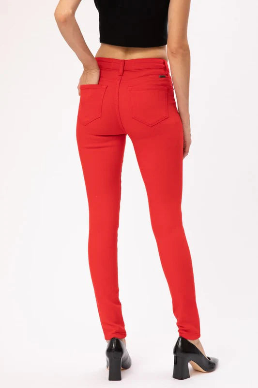 Kan Can High Rise Skinny Red Jeans - Regular & Plus sizing