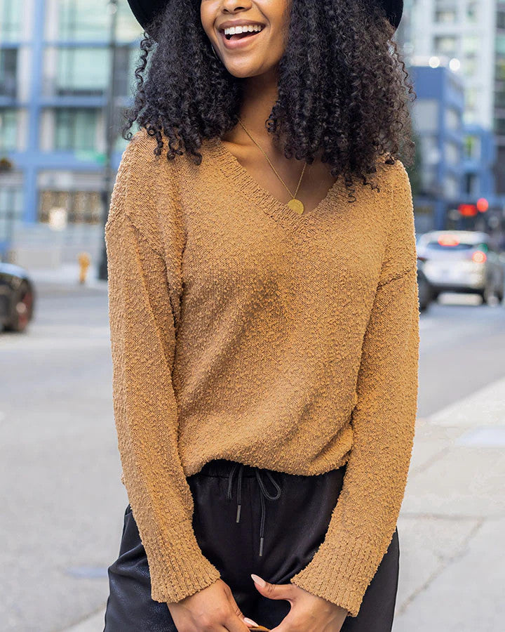 Grace and Lace - Lightweight Wubby Sweater in Dijon