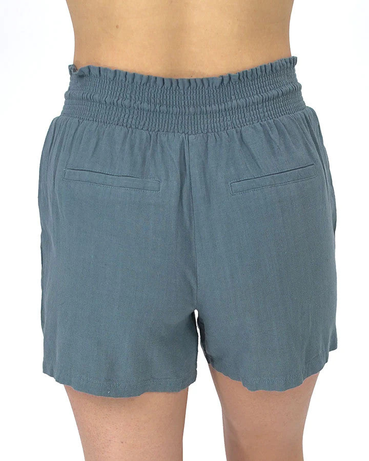 Grace and Lace- Linen Shorts in Heron