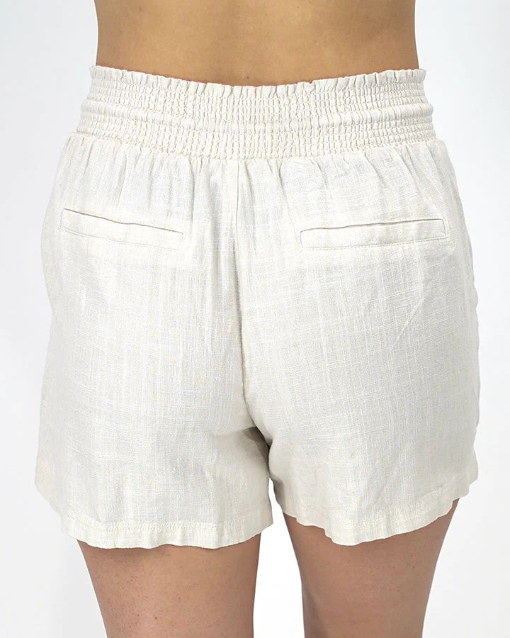 Grace and Lace- Linen Shorts in Sand