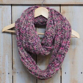 Tickled Pink Knit Winter Infinity Scarf - KNT719-Pink