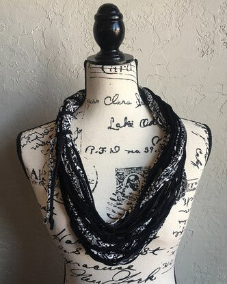 Dona Bela ClassicLT Shred Scarf  001 - Grays/Black/White