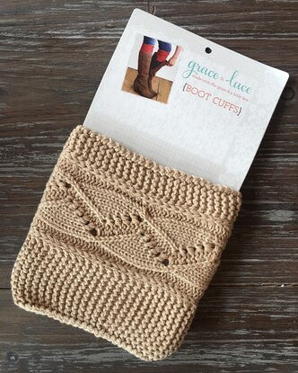 Grace and Lace Cable Knit Boot Cuffs - Natural