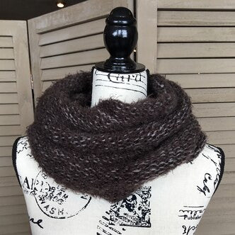 Tickled Pink Knit Winter Infinity Scarf - CWL822 - Brown