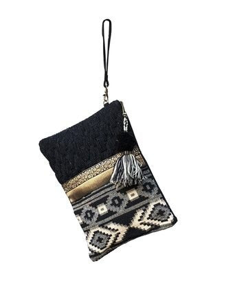 Chloe and Lex - Black Tassel Pouch