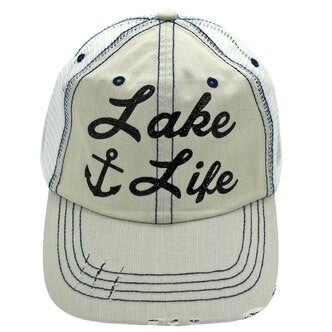 Lake Life Trucker Cap - White