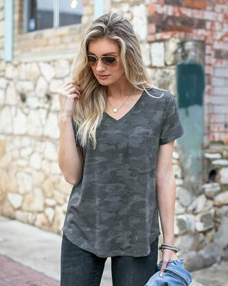 G&L Perfect Pocket Tee Prints- Charcoal Camo