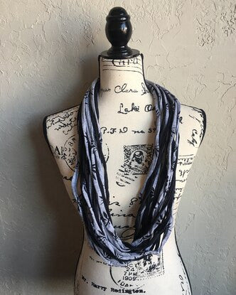 Dona Bela Lite Shred Scarf  31 - Grays/Black/White