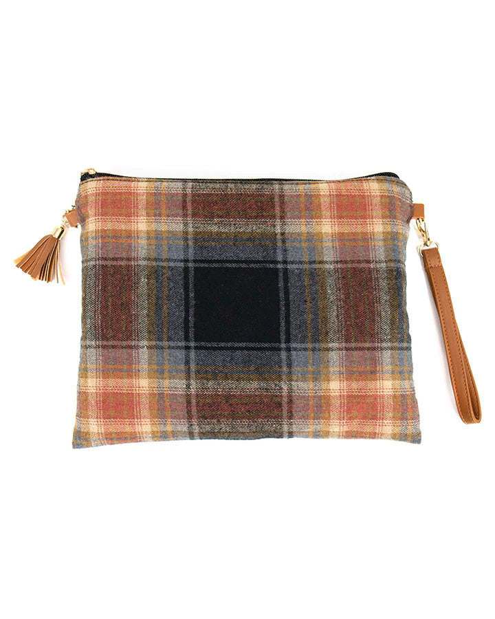 Grace and Lace- Plaid Flannel Crossbody Bag in Fall Plaid