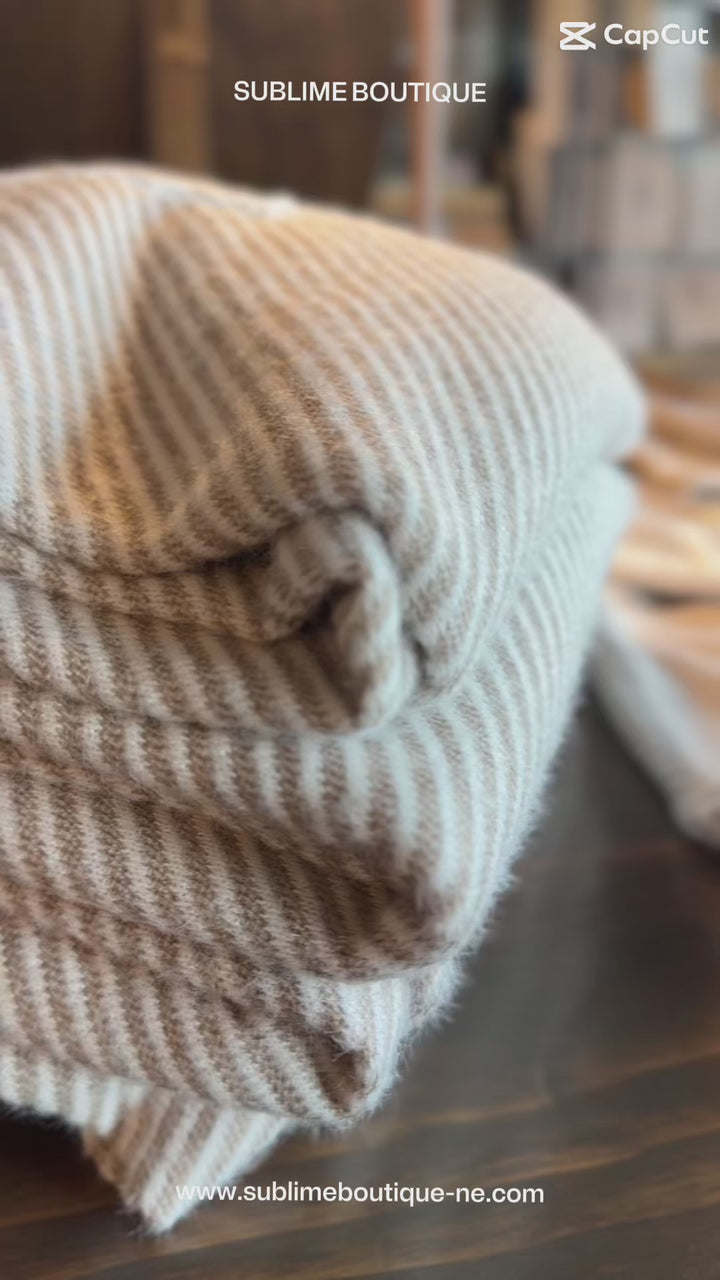 Mocha Moments Blanket Stitch Top