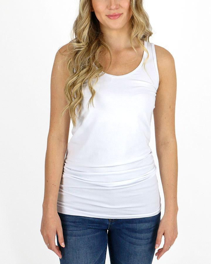 Grace and Lace Reversible Perfect Fit Tank - White Original Long