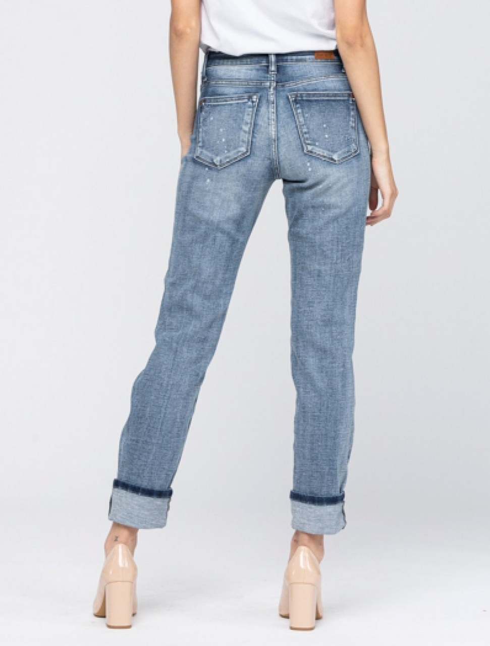 Judy Blue Destroy BLEACH SPLATTER BOYFRIEND Jean