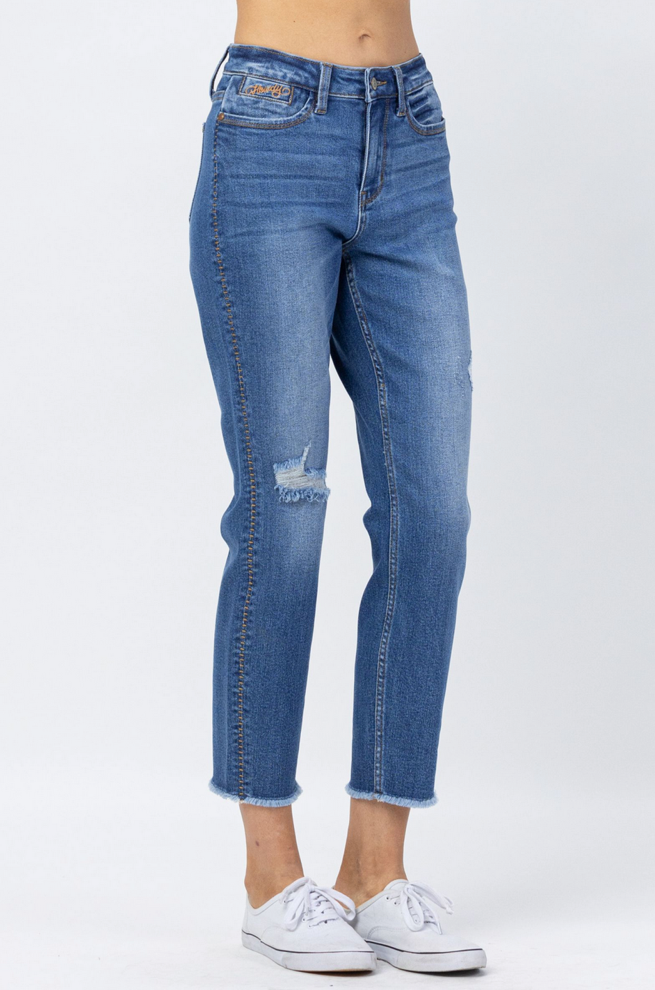 Judy Blue Howdy High Waist Boyfriend Jean with Seam Stitch