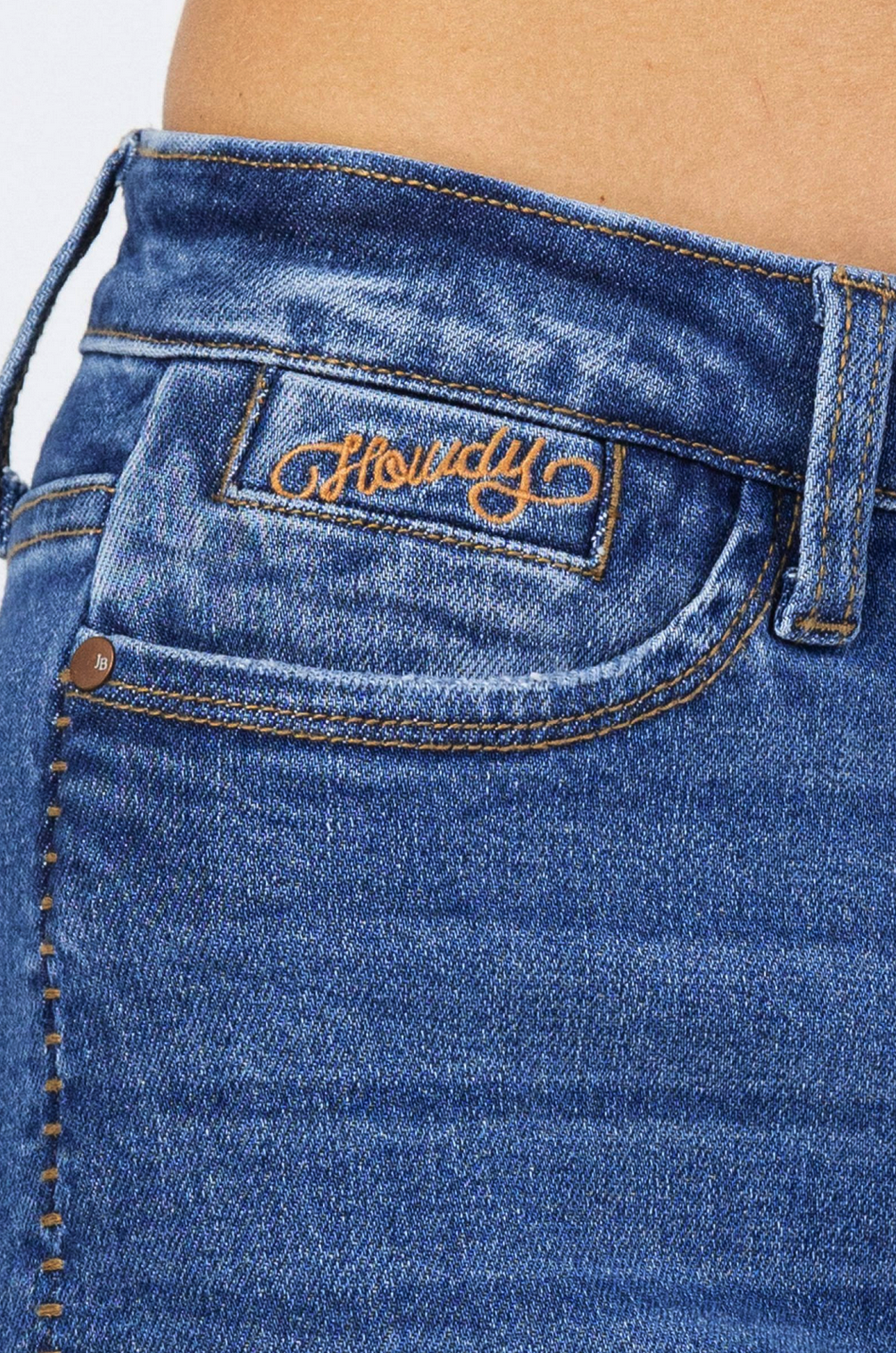 Judy Blue Howdy High Waist Boyfriend Jeans with Stitched Seam Detail - Plus Size