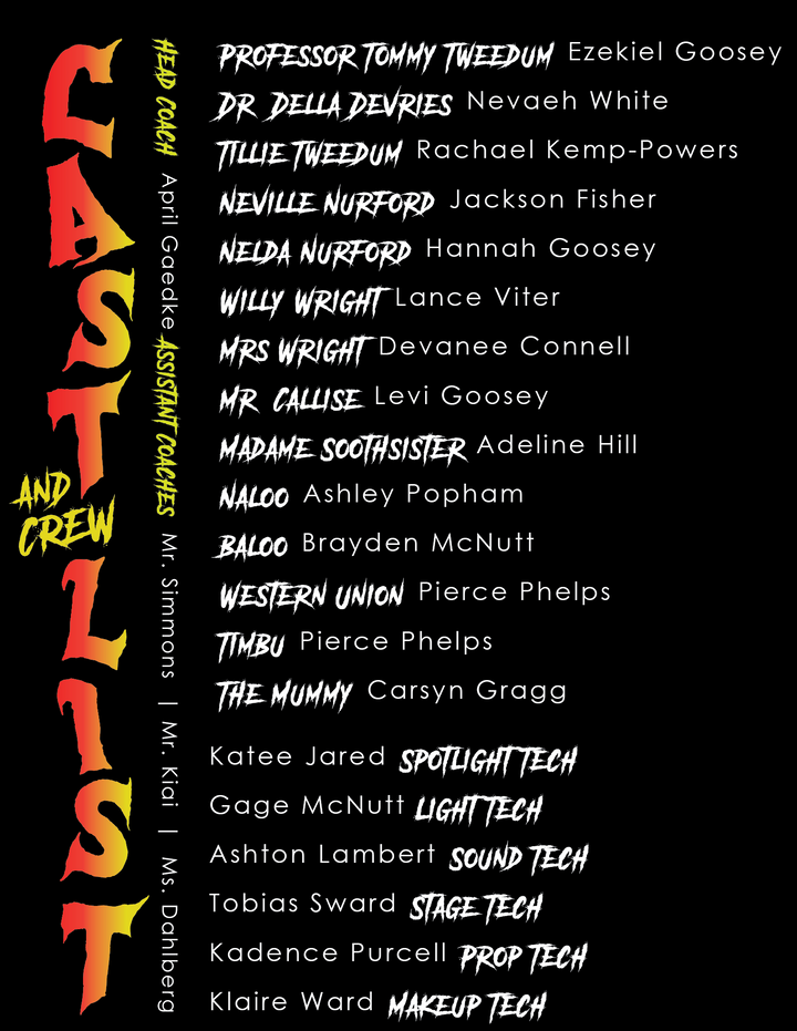 MCHS ONE-ACTS 2025 Unisex Tee/Hoody/Crew Fundraiser