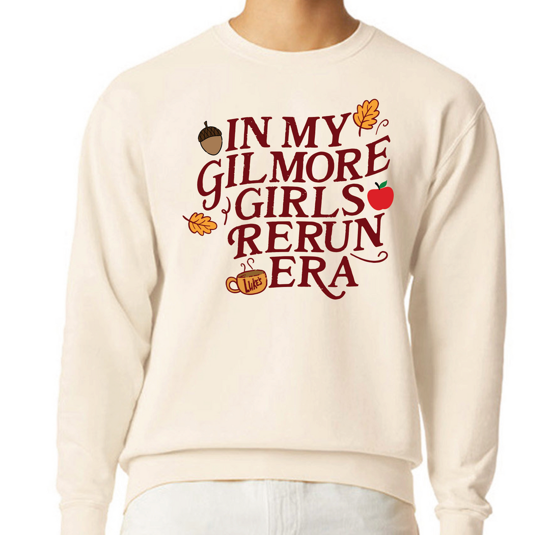 Pre-order ONLY! Gilmore Girls Rerun Era Crew Sweatshirt - Available in several colors!