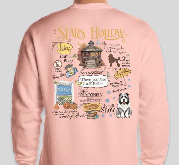 Pre-order ONLY! Gilmore Girls Everything Stars Hollow Crew Sweatshirt - Available in several colors!