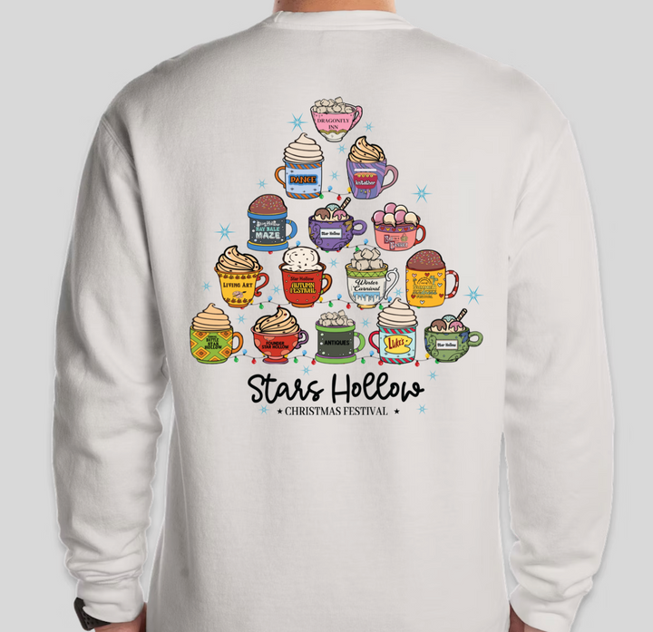 Pre-order ONLY! Gilmore Girls Christmas Coffee Tree Crew Sweatshirt - Available in several colors!