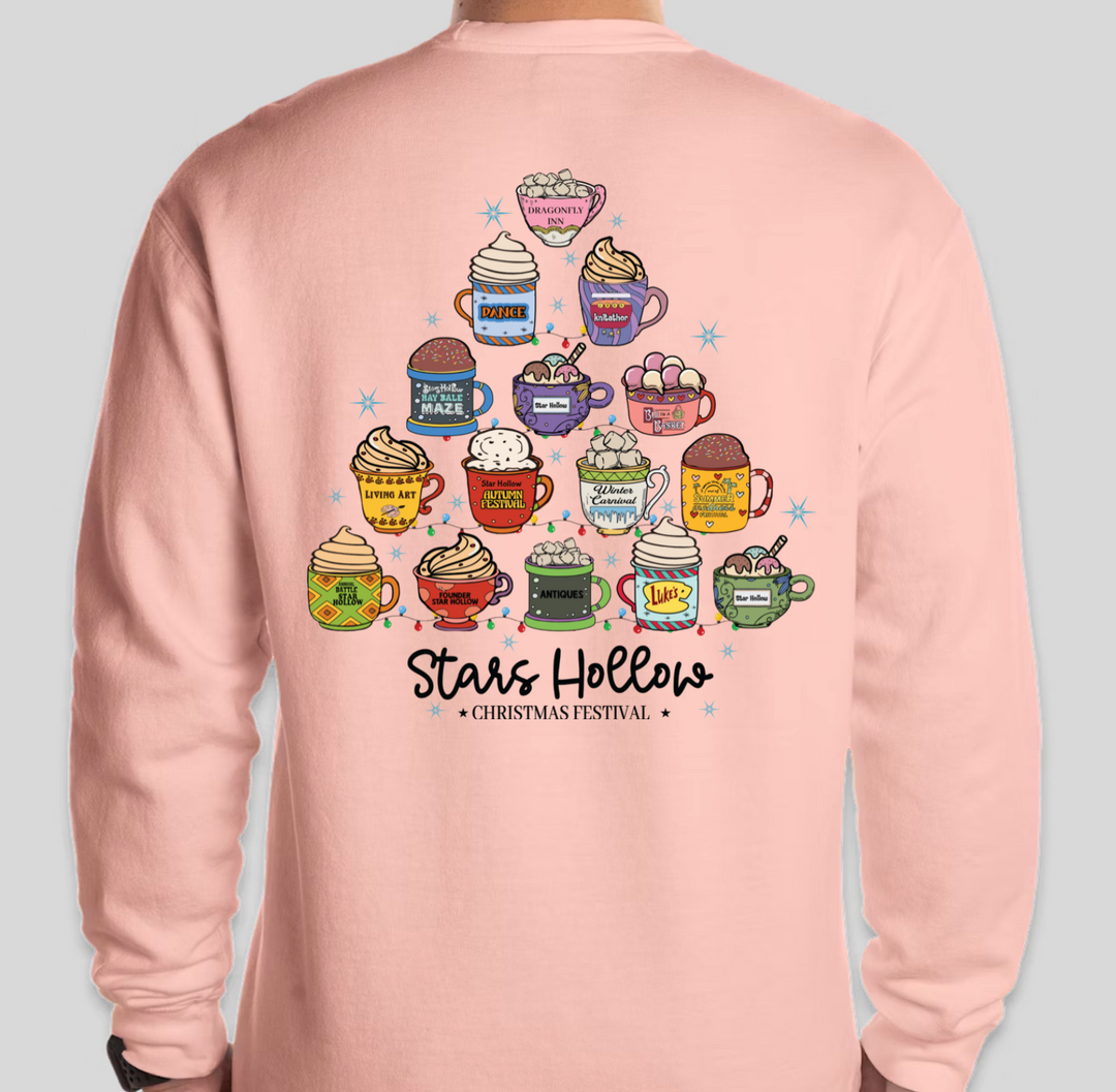 Pre-order ONLY! Gilmore Girls Christmas Coffee Tree Crew Sweatshirt - Available in several colors!