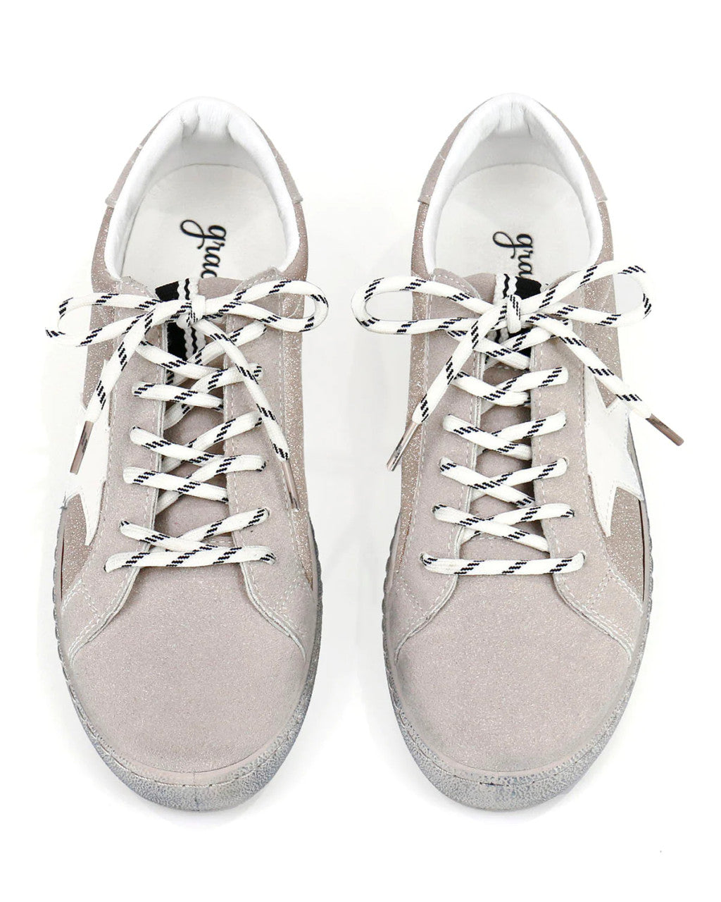 Grace and Lace Star Sneakers - Rose Gold