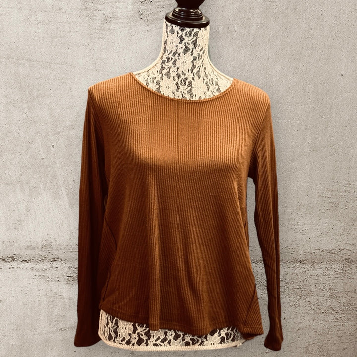 The Camden Ribbed Long Sleeve - Dark Capuccino