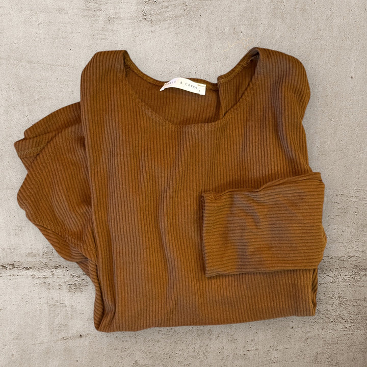 The Camden Ribbed Long Sleeve - Dark Capuccino