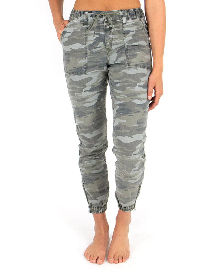Camo twill joggers womens clearance
