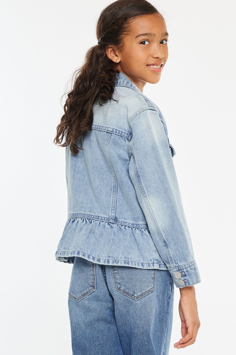 Kancan Penny Peplum Denim Jacket - Kids